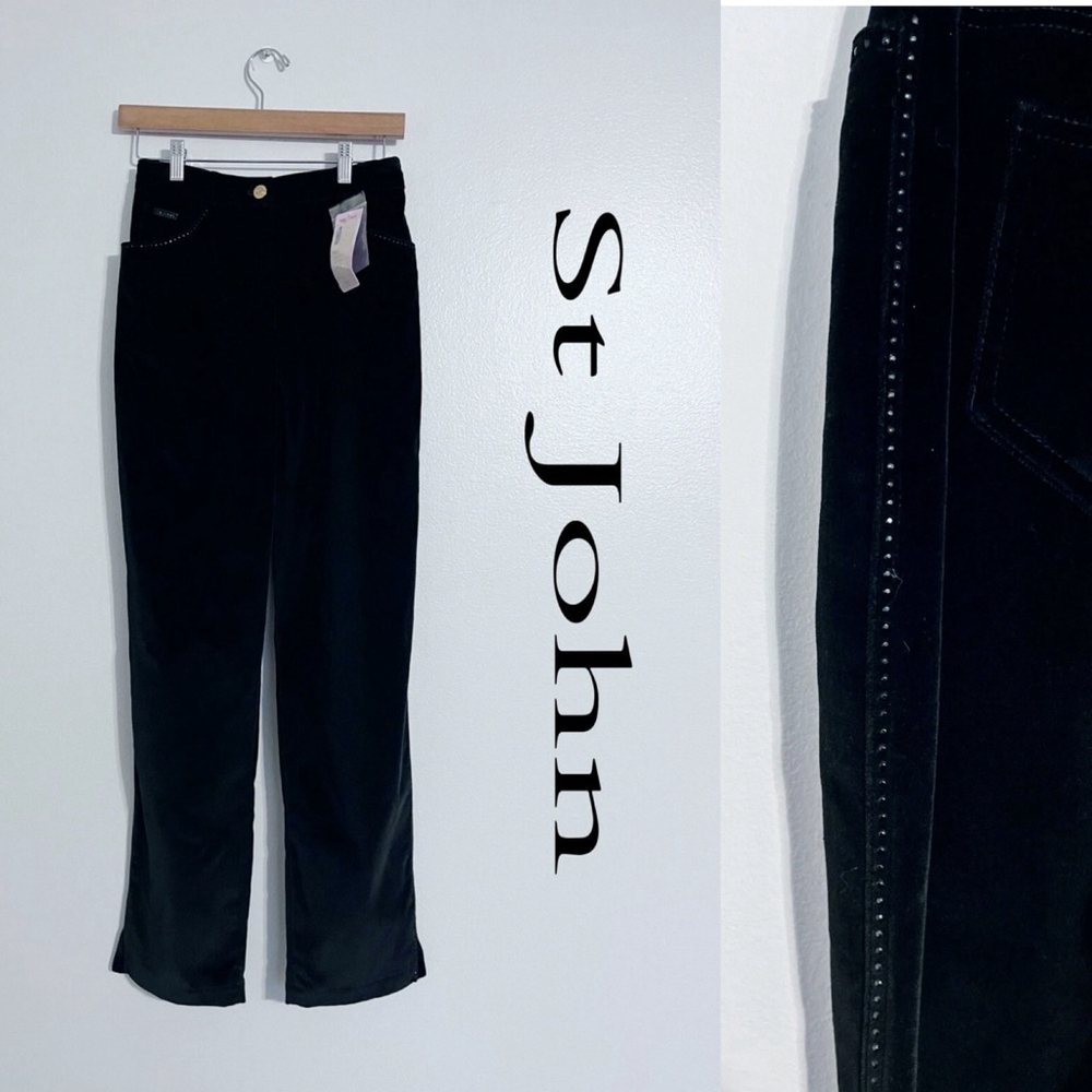 St. John New! Velvet Beaded Cocktail Dress Pants
